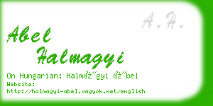 abel halmagyi business card